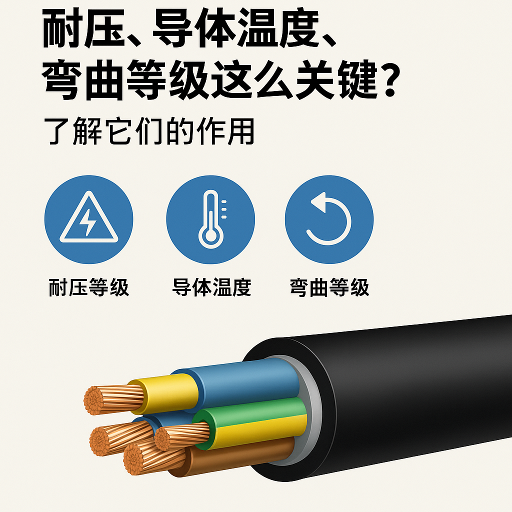 为什么充电电缆的耐压、导体温度、弯曲等级这么关键？相识它们的作用